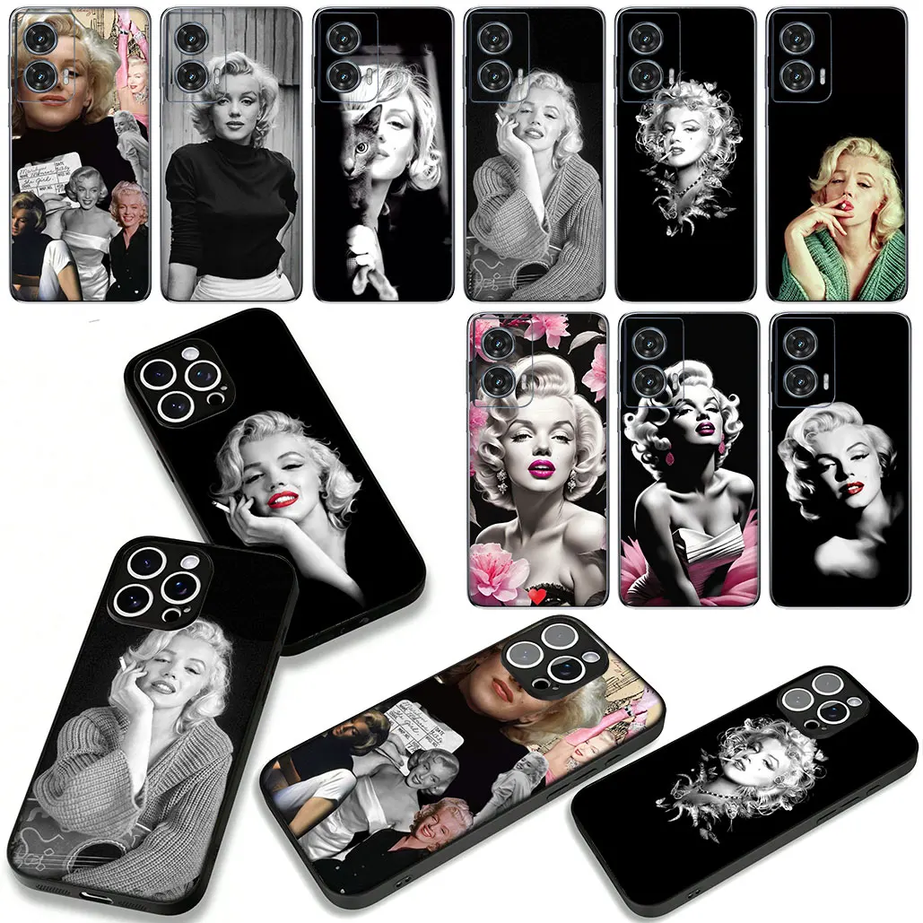 Чехол для телефона M-Marilyns M-Monroes для Apple iPhone 16 15 14 11 Pro Max SE2 XR 7 8 Plus 16E SE 2022 13 14+ 15+ Мягкий корпус Чехлы и чехлы для мобильных телефонов