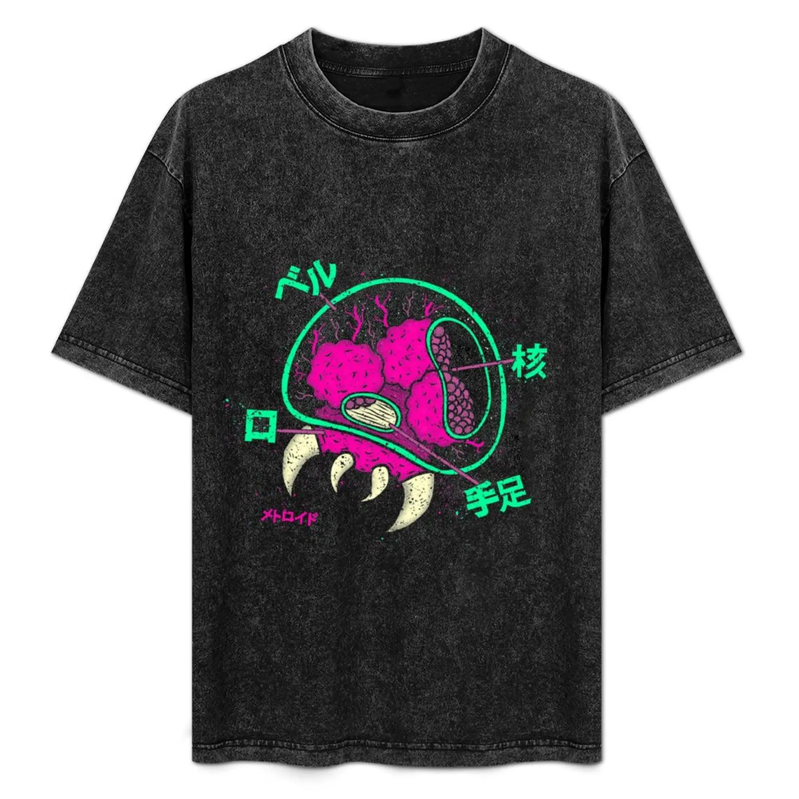 Футболка METROID, одежда больших размеров, забавная футболка, мужская одежда