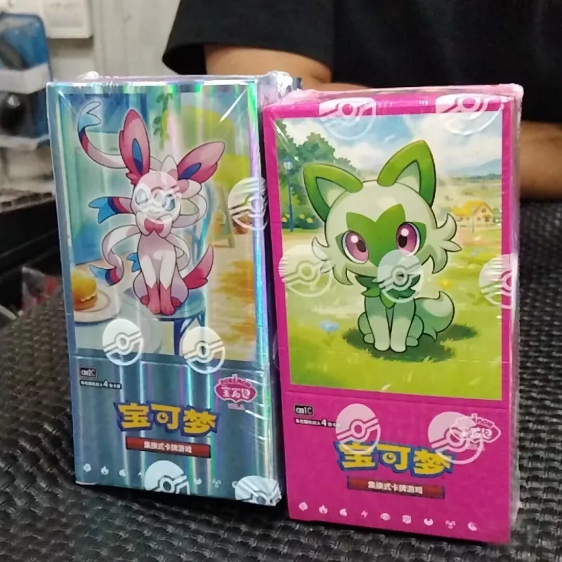 Горячие 100% оригинальные карты Gem Pack Vol.1 Vol.2 Китайский альбом Tcg Eevee Scarlet And Violet Trading Ptcg Bag Box Card Подарок на день рождения