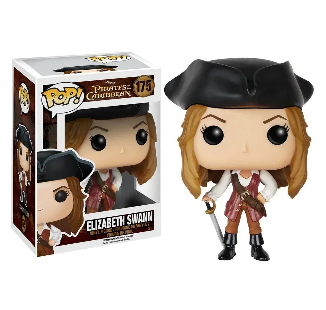 Funko Pop Пираты Карибского моря Капитан ДЖЕК Воробей Salazar 172 #   Элизабет 175 #   Виниловая фигурка «Призрак воли», детские игрушки