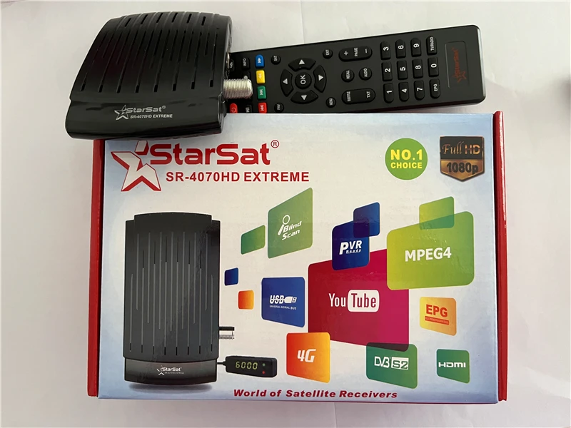 Ресивер Starsat SR-4070HD Extreme Φ Satellite TV, H.264 MPEG 4 MPEG 2 DVB-S2 Top Box для Танзании, Африки, Алжира, Анголы