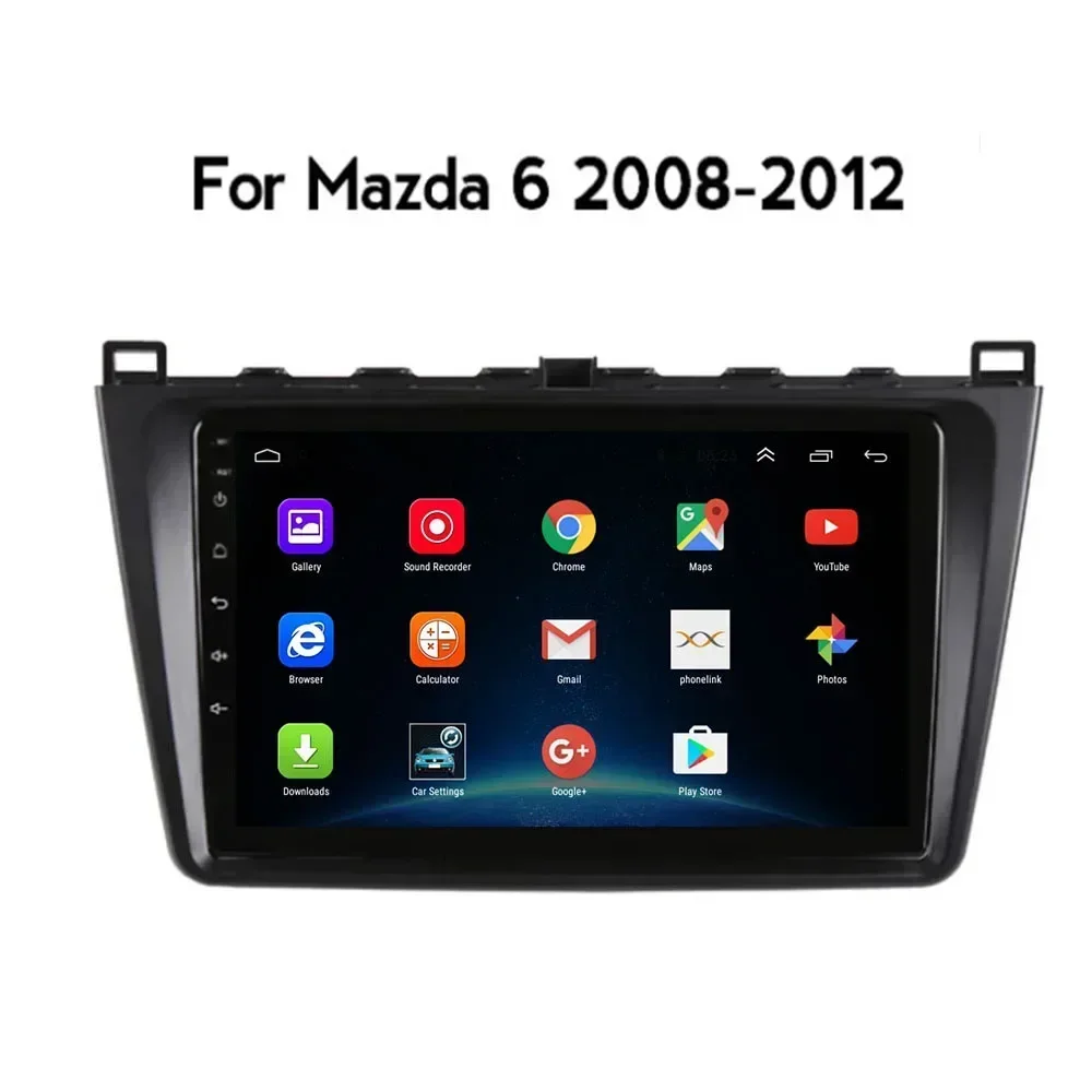 Фото Car Radio For Mazda 6 GH 2007-12 2Din Android 13 Octa Core Car Stereo DVD GPS Navigation Player Multimedia Android Auto Carplay №4