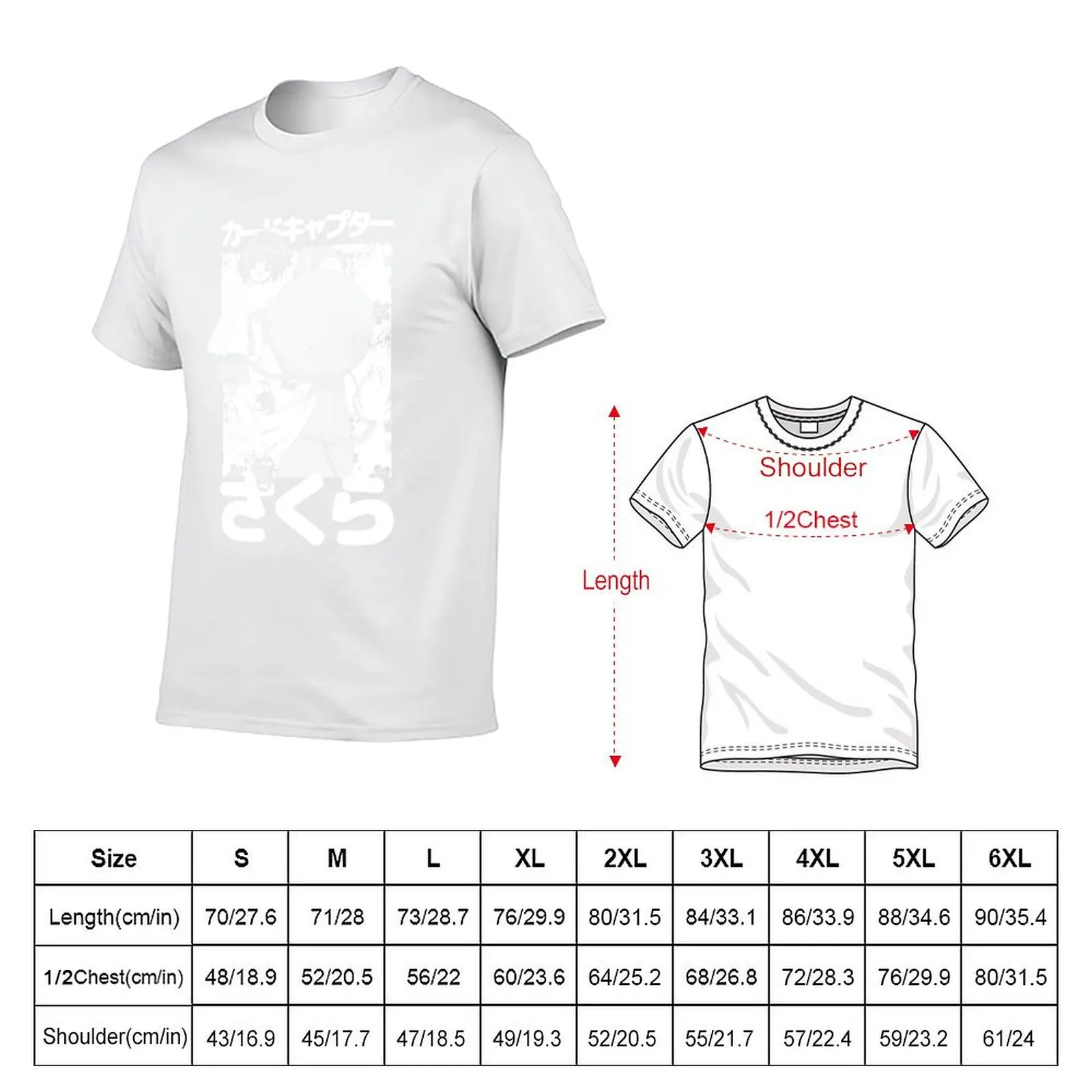 Kero and Sakura (white) T-Shirt man t shirt graphic man t shirts for men casual T-Shirt (art.: 3920d1e9773cd) - 3920d1e9773cd