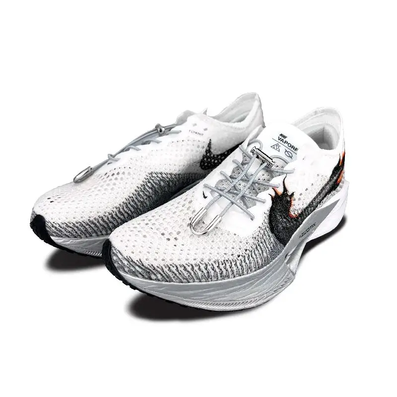 Фото [Дневное пламя на заказ] Мужские белые кроссовки Nike ZoomX Vaporfly Next% 3, нескользящие низкие марафонские кроссовки №3