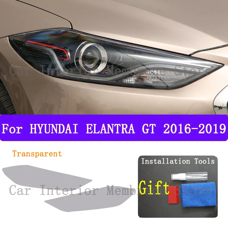 Для HYUNNDAI ELANTRA GT 2019, ТПУ, внешние фары автомобиля, защитная пленка от царапин, ремонт фар, наклейка, аксессуары, ремонт