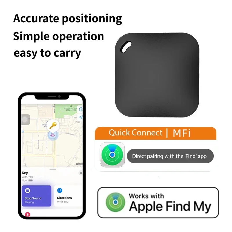 Умный Bluetooth Gps-трекер, Совместимый С Apple Find My Anti-lost Mfi-локатором Для Ключей От Машины