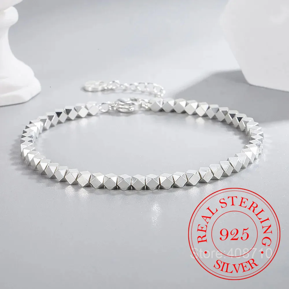 Женский браслет из серебра 925 пробы, с Шармами