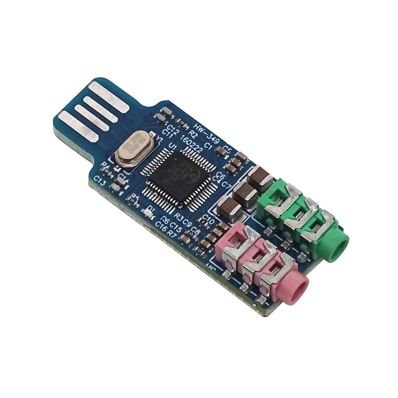 Фото Звуковая карта USB без капель, модуль внешней звуковой карты компьютера, звуковая карта для ноутбука, CM108, чип звуковой карты USB №4