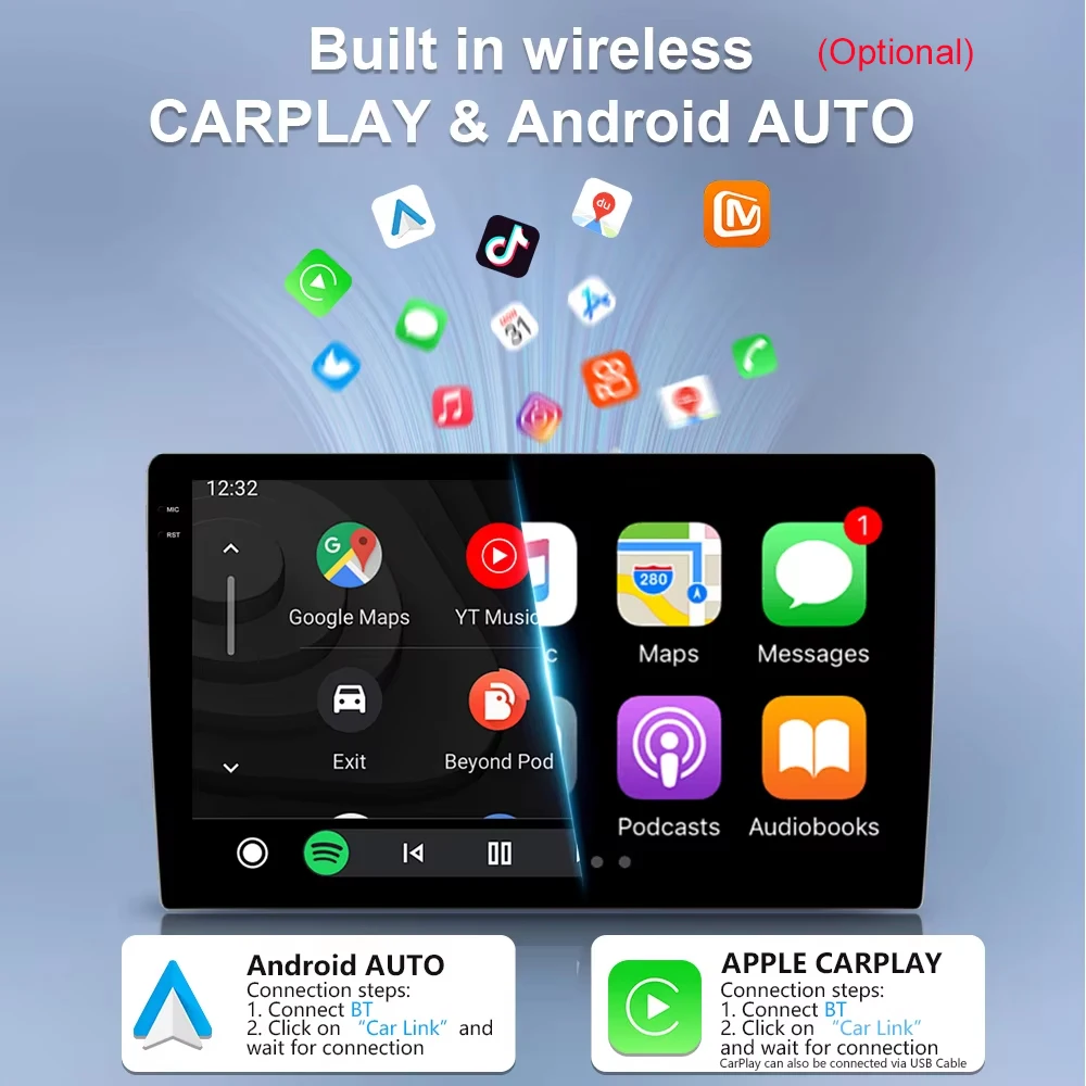 Фото Автомобильный радиоприемник Android 14 WiFi 5 для Dodge Journey для Fiat Freemont Wireless CarPlay Android Auto 4G Автомобильный мультимедийный GPS DVR autorad №3