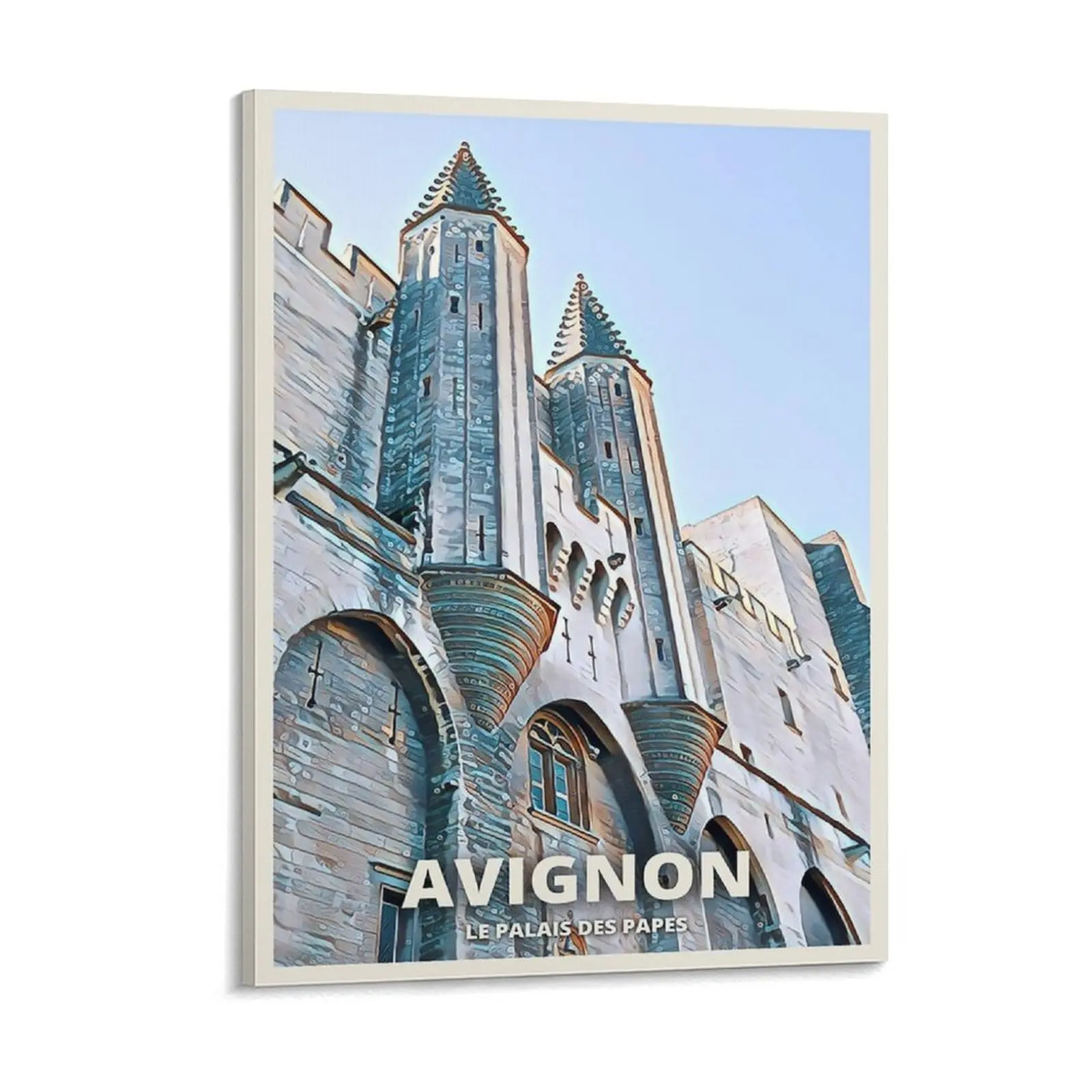 Avignon Le Palais Des Papes Холст Картина Дизайн Иржавый Бар Кино Вечеринка Настенные картины в рамке