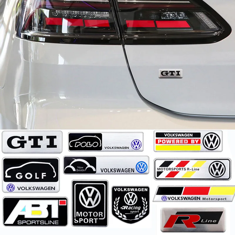 Автомобильные наклейки, аксессуары для Volkswagen VW GTI Rline R Polo Golf MK8 Touareg Passat Magotan Tiguan Jetta CC Lavida Bora Santana