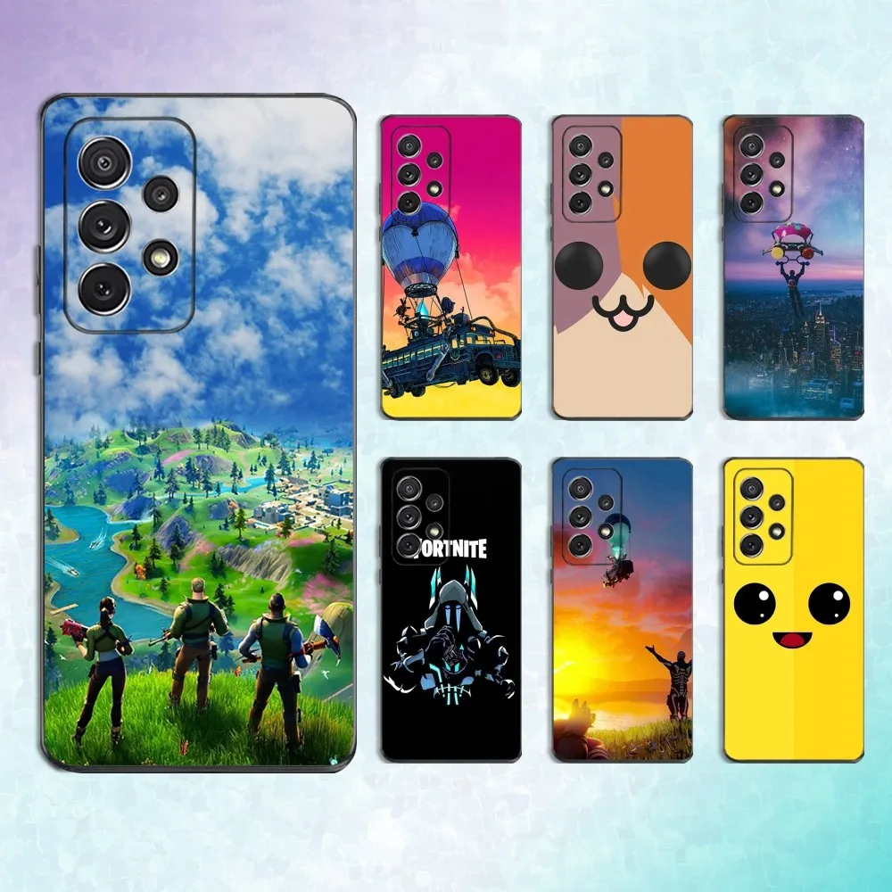Крутой игровой чехол для телефона F-Fortnites для Samsung S25, S24, S23, S22, S21, S20, S10, Ultra, Plus, Lite,FE, мягкий силиконовый черный чехол