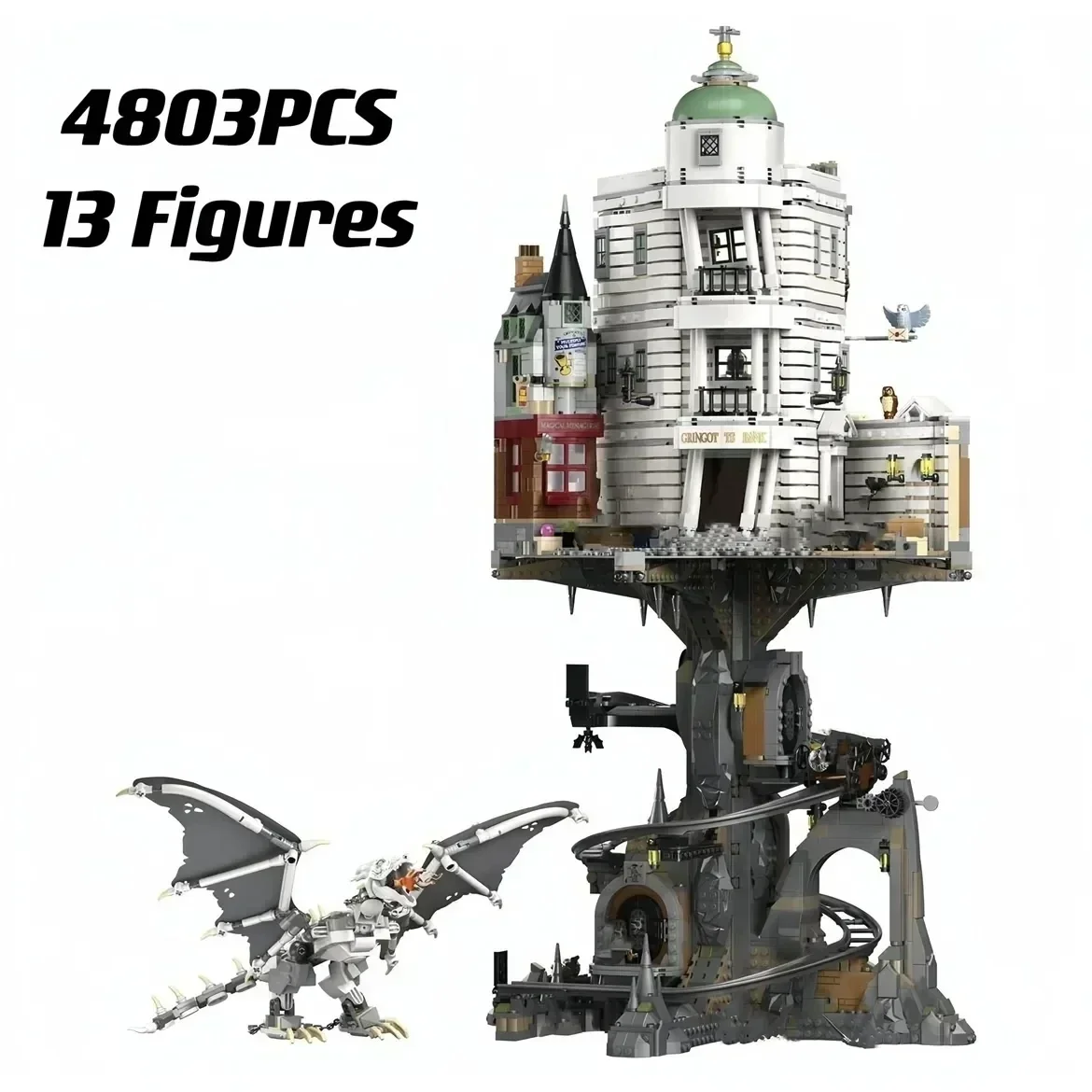 В наличии Bank Gringotts Blocks Bricks Ironbelly Building Dragon moc76417 Замки Модель Строительная игрушка Подарки на Рождество и день рождения (art.: 3920d1422d3eb) - 3920d1422d3eb