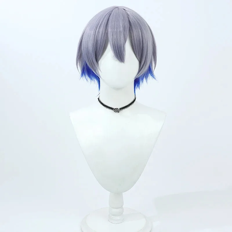 Nijisanji Vtuber Koyanagi Rou Косплей Светло-фиолетовый Синий Термостойкие синтетические волосы Хэллоуин Вечеринка Ролевая игра x;3,v'6.f;9,