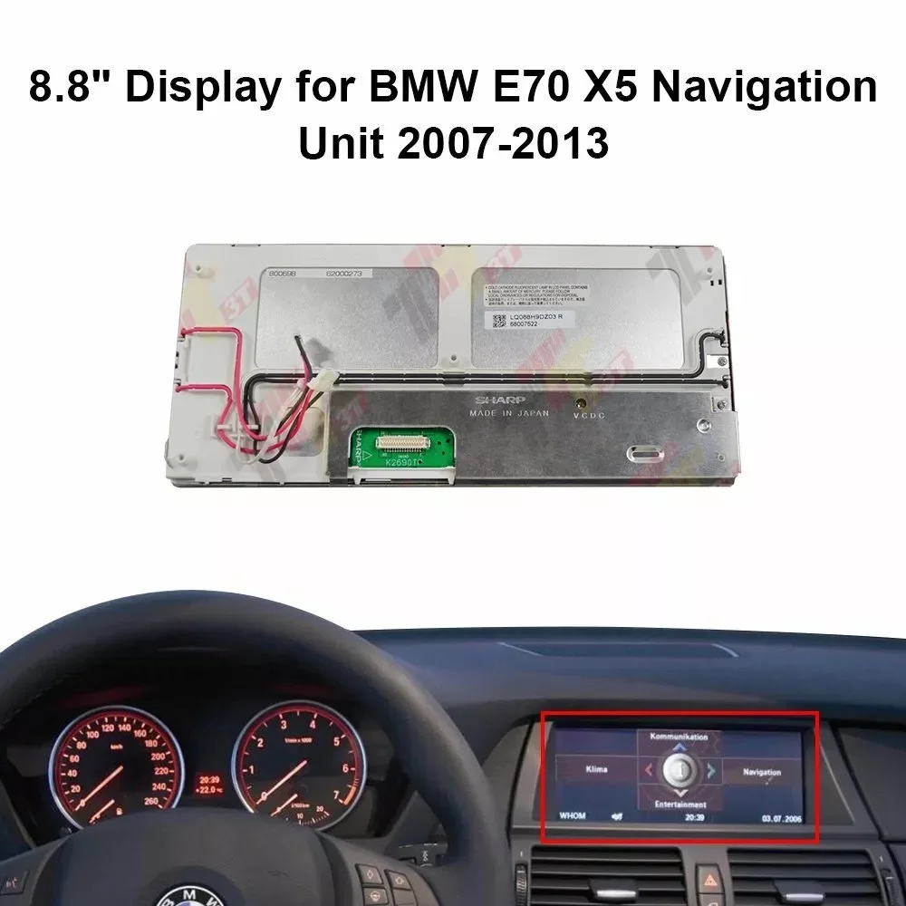 Фото ЖК-дисплей 8,8 дюйма для BMW E90 E91 E60 E61 E63 E64 E65 E66 E70 E71 X5 CIC CCC CID приборная панель GPS-дисплей №2