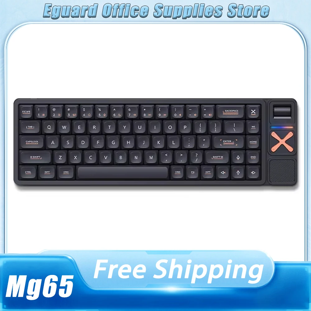 Клавиатура беспроводная механическая, Bluetooth, 3 режима, ЧПУ, RGB