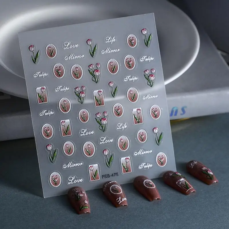 Наклейки для ногтей с клубничным бантом сердцами 5D наклейки для ногтей (art.: 3920c764fbece) - 3920c764fbece