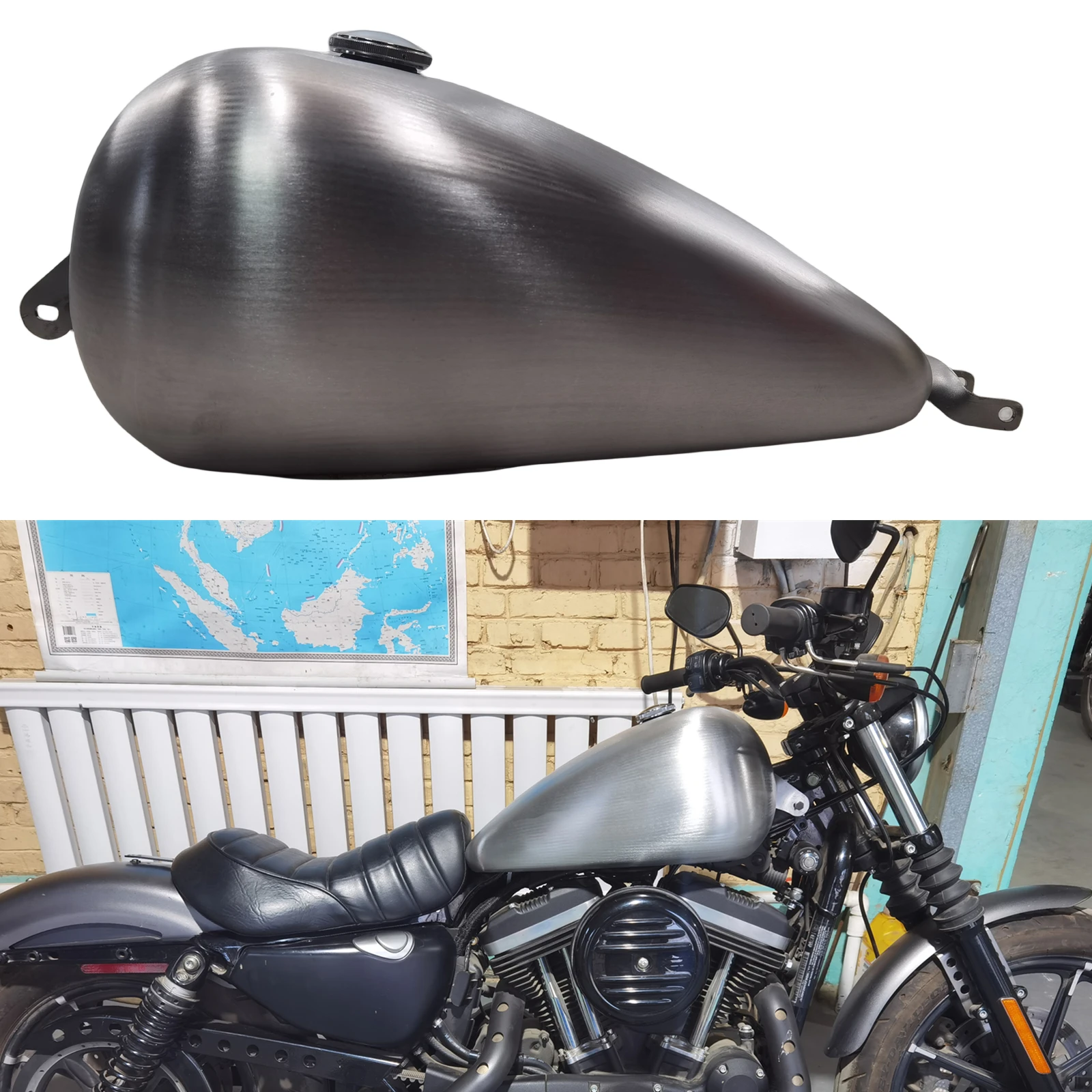 Для моделей Harley Sportster XL 2007-2022 20 л мотоциклетный бензиновый топливный бак большой емкости