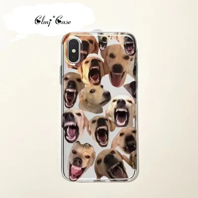 Clmj Funny Dog Чехол для телефона для Samsung A13 A14 A23 A52 A54 A53 A32 A72 Galaxy S23 Plus S21 FE S22 Ультра Силиконовый Защитный Чехол