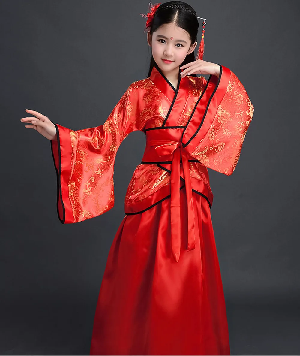 Фото Cina Kuno Gaun Gadis Anak Кимоно Tradisional Etnis Fan Siswa Paduan Suara Kostum Tari 3) Yukata Kimono Gaya №3