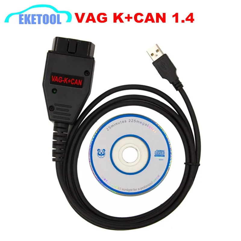 Профессиональный USB Диагностический Интерфейс VAG K + CAN 1,4 Commander Green FTDI Chip PIC18F25K80 K-Line работает для AUDI/VW/Skoda/Seat