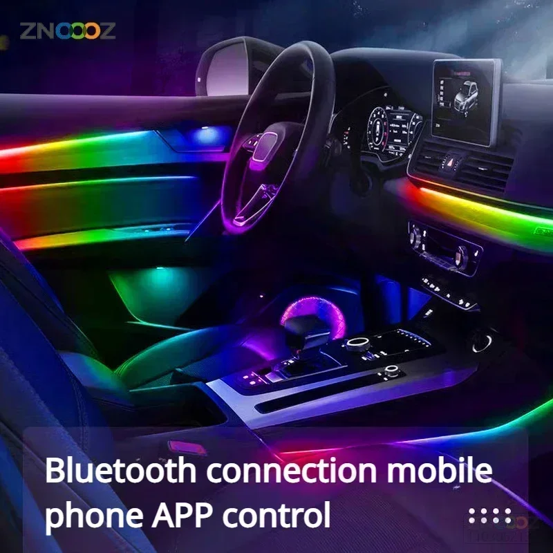 Фото RGB 22 в 1 Автомобильный внутренний Акриловый автомобильный окружающий свет для Honda Civic Тип R Fk7 Fk8 Fk2 Тип S автомобильные осветительные полосы аксессуары №3