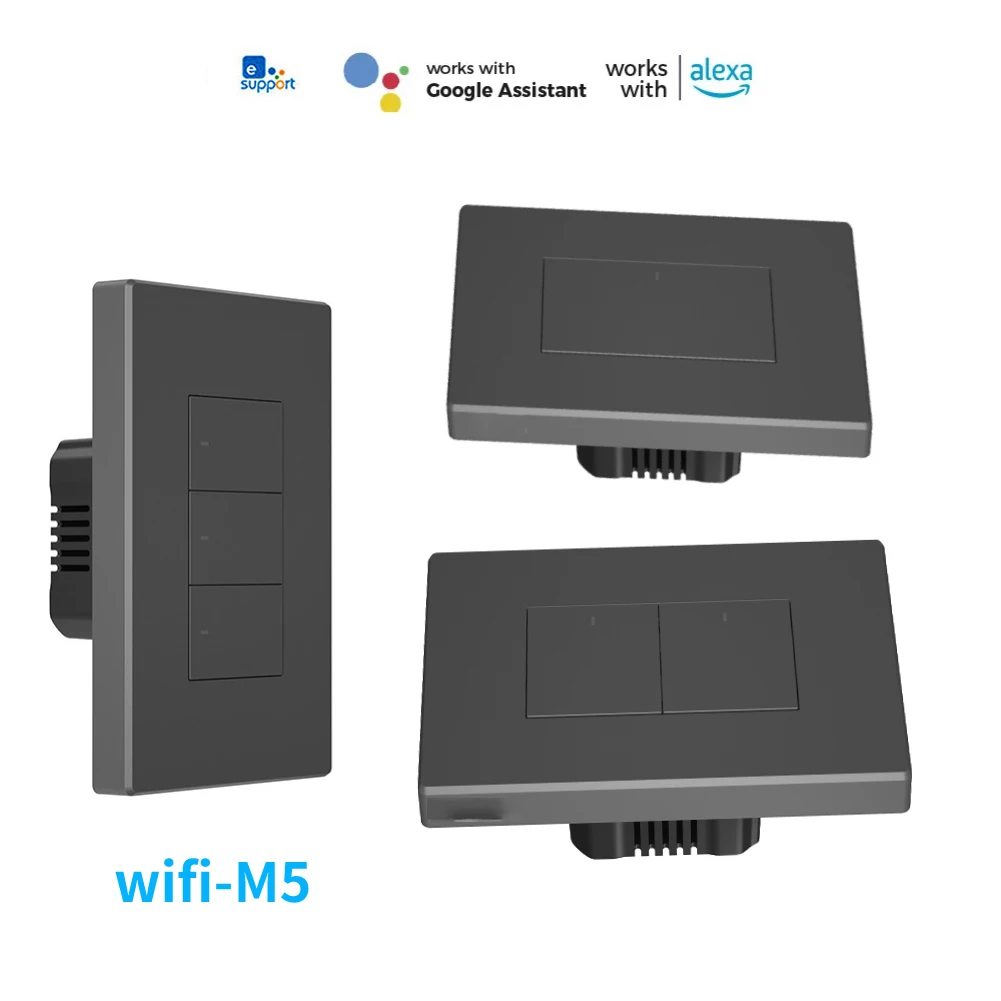 Умный настенный выключатель Ewelink M5, 120 дюйма, с поддержкой Wi-Fi и голосового управления