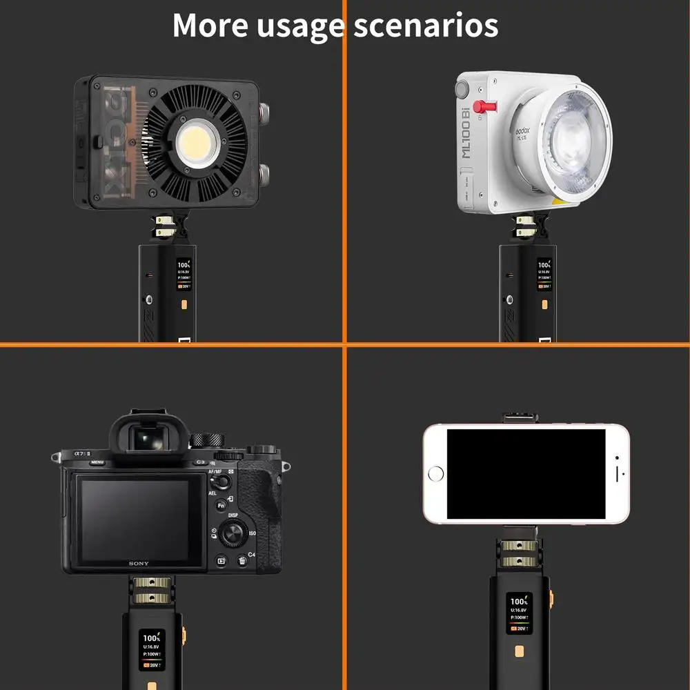 Фото ZGCINE H50 Grip Battery с комплектом пустышек DT-AD200 для вспышки Godox AD200Pro II/ AD200 Pro/ AD200 для стрельбы на открытом воздухе №5