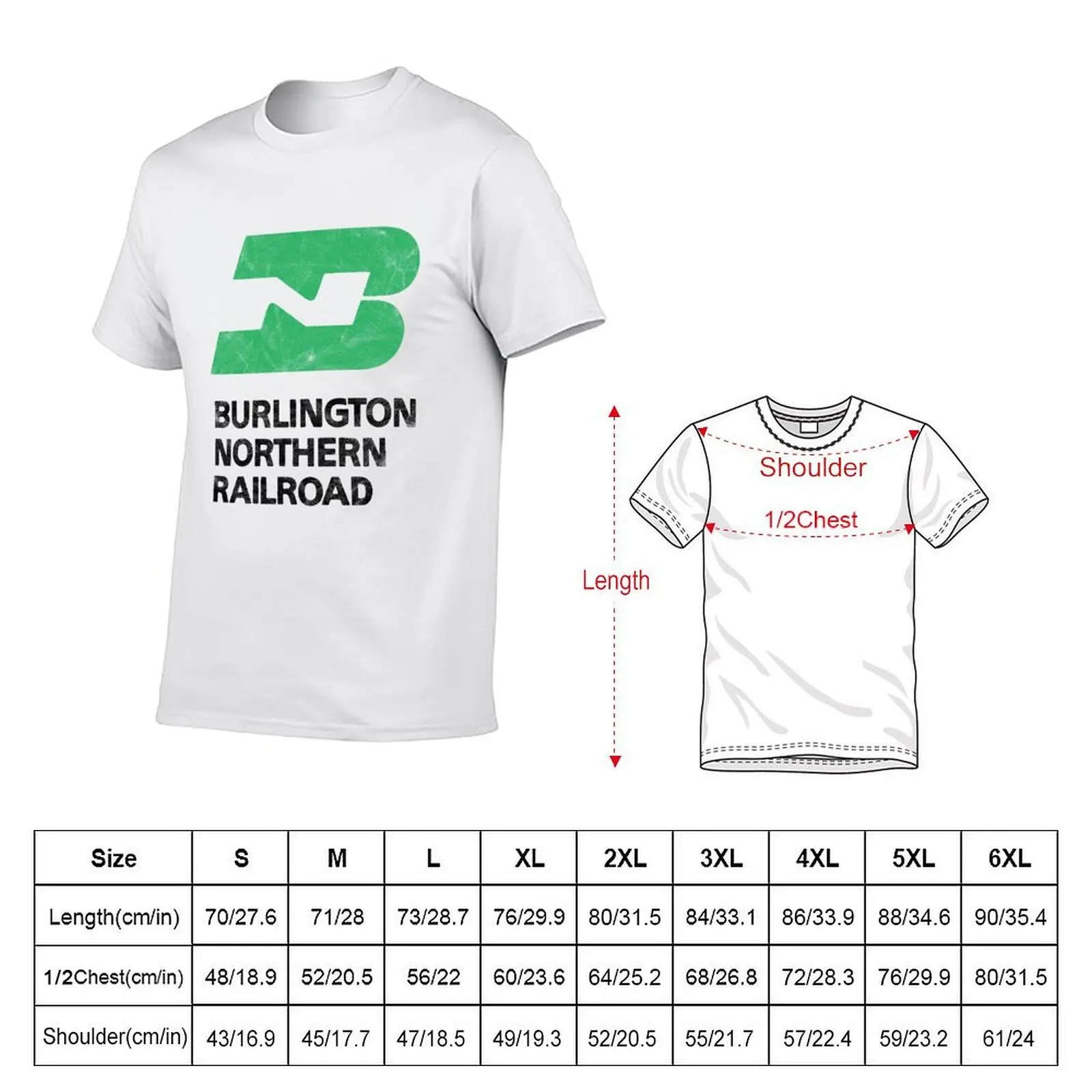 Футболка Burlington Northern Railroad, хлопковые футболки, мужские футболки из 100% хлопка, мягкая футболка (art.: 3920d17761a7c) - 3920d17761a7c