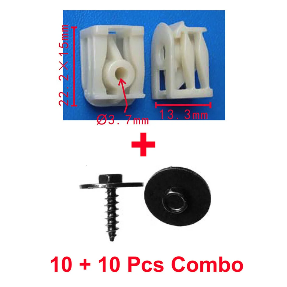 Фото 20pcs/set для BMW передний Fender Liner C-Clip Hex болтовых винтов Combo Kit 07147311312 07149213164 автомобильные аксессуары №4
