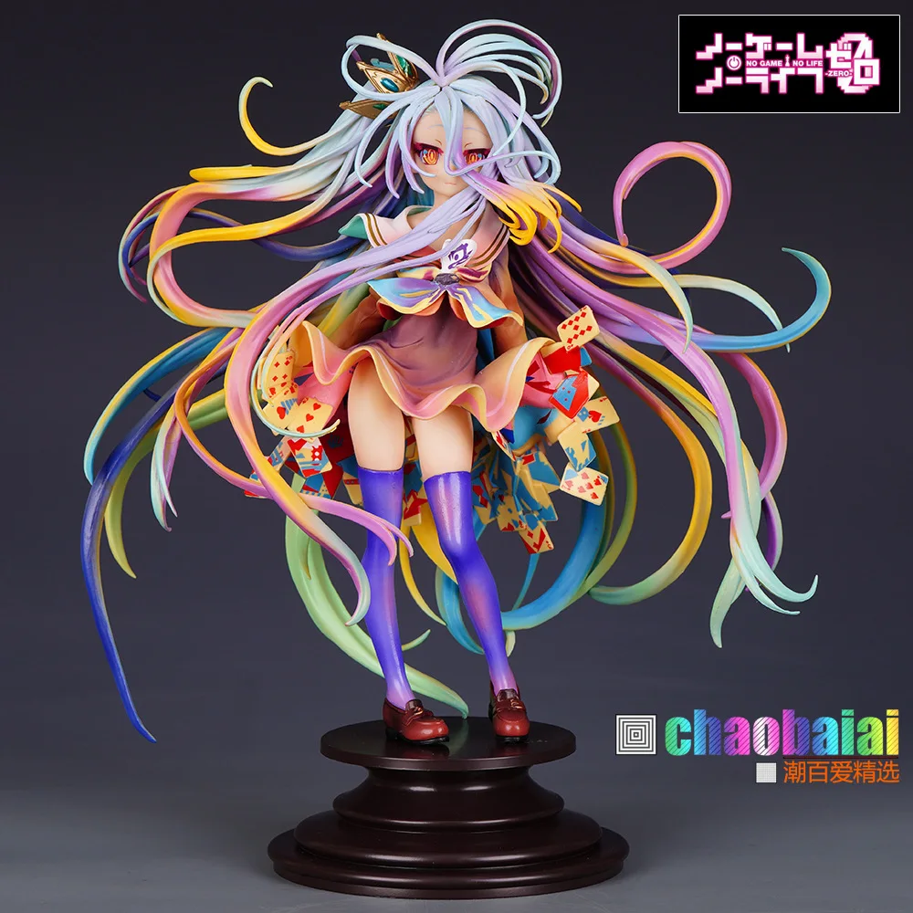 Фигурка аниме Game Life Shiro, белая, Enoki Miyu, художественные произведения, модель GK, 28 см, большая статуя Премиум
