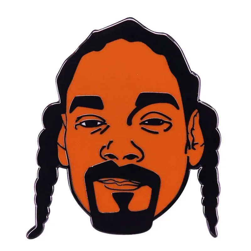 Крестный отец в стиле хип-хоп — эмалированная брошь-булавка Snoop Dogg, значок на лацкан, репет ваше любимый рэпер, везде, вы йде!
