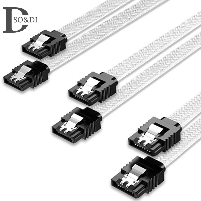 1 шт. SATA 3,0 III SATA3 7pin кабель для передачи данных 6 Гбит/с, кабели SSD, кабель для жесткого диска, шнур с нейлоновой премиум-втулкой