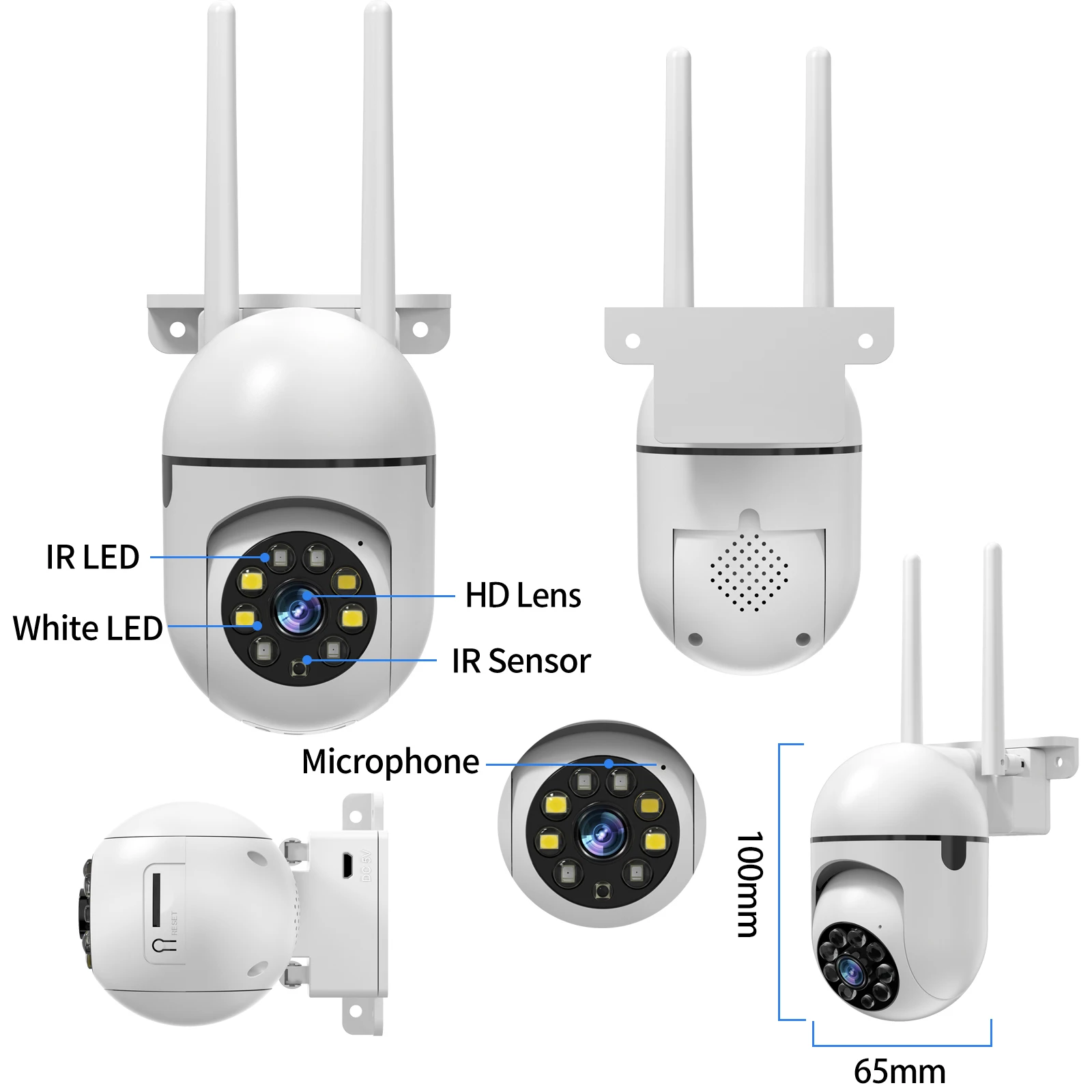 H.265AI 1080P Mini PTZ 2,4G5G Wifi IP-камера наружная AI-камера с датчиком обнаружения человека Беспроводная камера Аудио умная камера видеонаблюдения (art.: 3920c2479352b) - 3920c2479352b