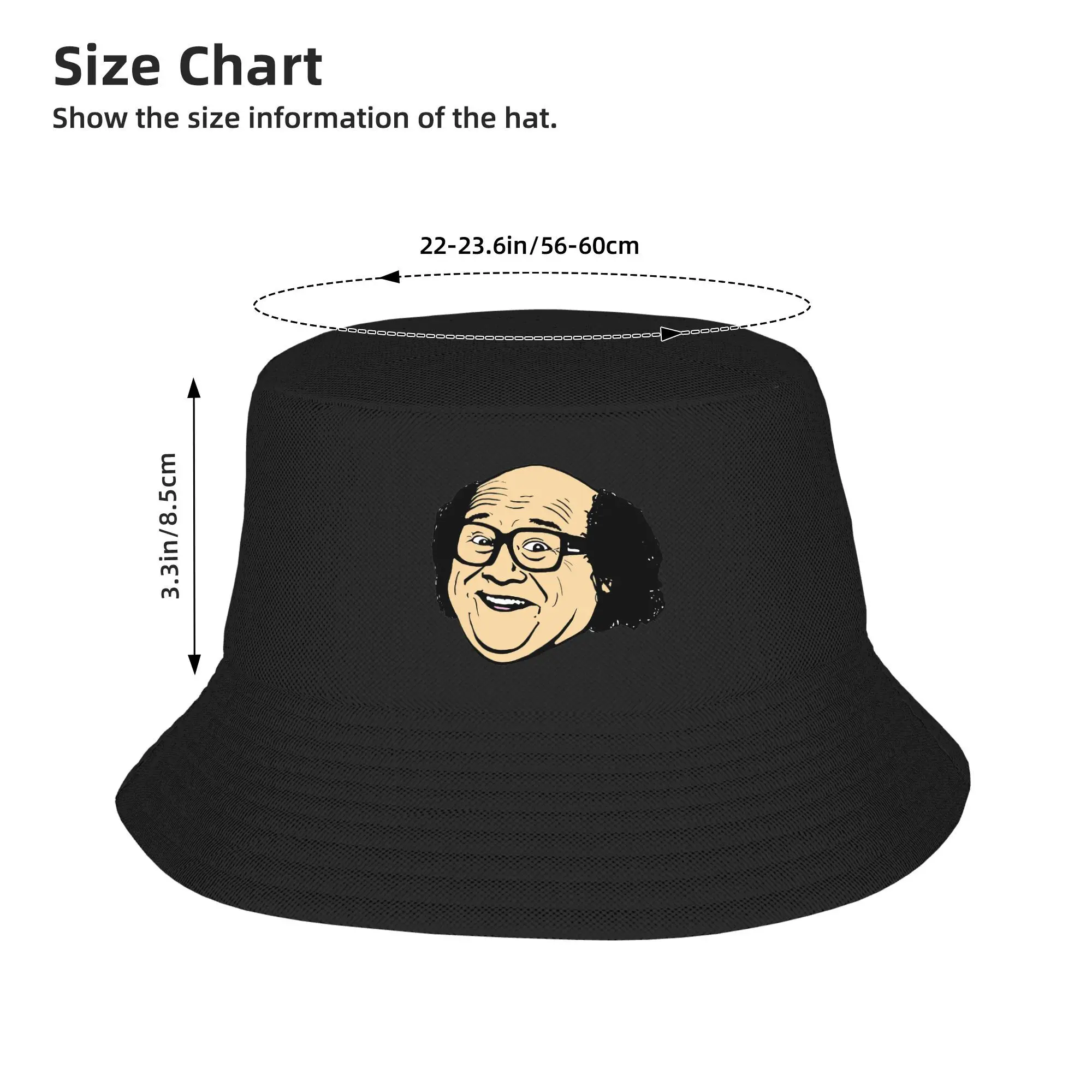 Фото Панама-ведро Danny Devito 2, шляпы-боб, уличные шапки в стиле хип-хоп, осень на лето, пляжная рыбалка, унисекс, рыбацкие шапки №2