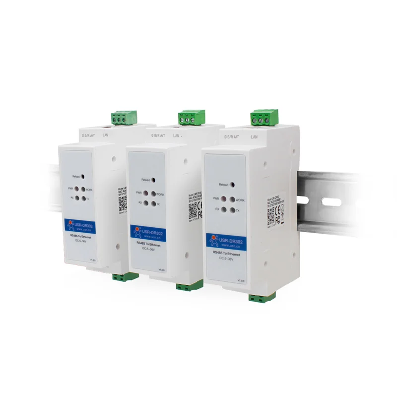Фото USR-DR302 Din-рейка, серийный RS485 в Ethernet TCP IP Серверный модуль, Ethernet-преобразователь, Modbus RTU в TCP-устройство Modbus №5