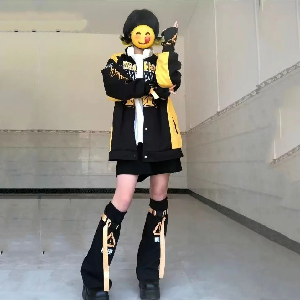 Harajuku крутой пуловер киберпанк элемент толстовка Y2k эстетика гранж косплэй толстовка женская E-girl Goth уличная одежда Moletom