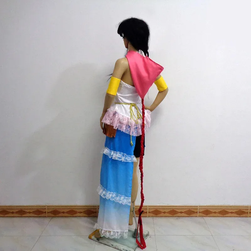 Фото Final Fantasy X FFX-2 Yuna, униформа для рождественской вечеринки, Хэллоуина, костюм для косплея, любой размер на заказ №5