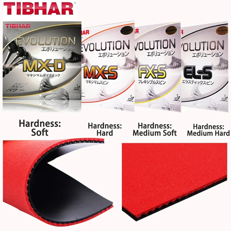 TIBHAR Evolution S MX-D MX-S FX-S EL-S Новинка резиновый лист для настольного тенниса без липкой петли быстро разрывающийся коврик для основных спортсменов