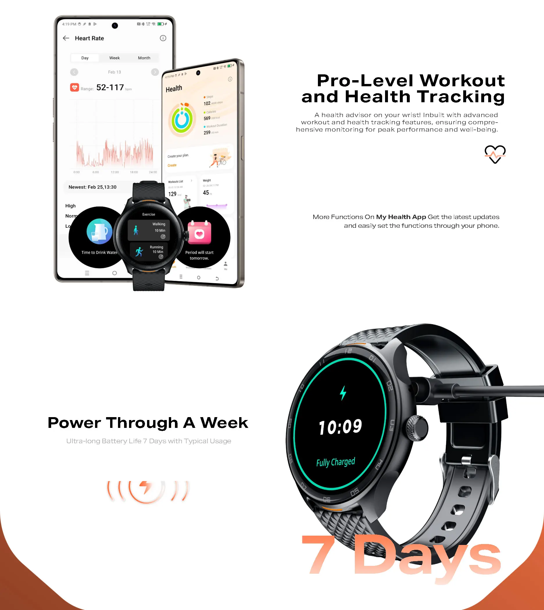 Фото Infinix XWatch N4 Xw4 Черная модель ЕС Фитнес-трекер Смарт-часы №4