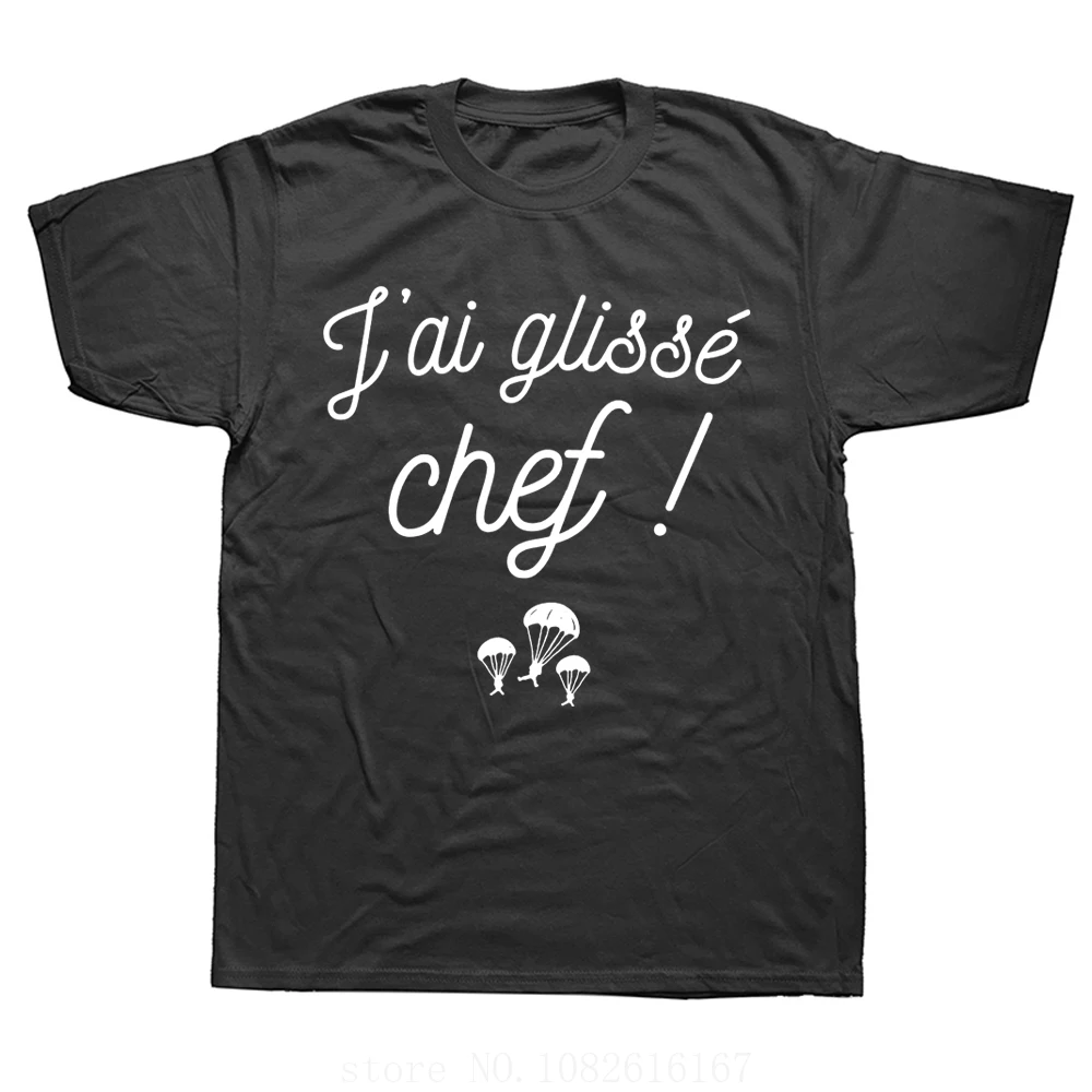 Фото Смешная футболка из 100% хлопка с надписью «попросить Glisse Chef Humor» европейского размера с французским текстом №2