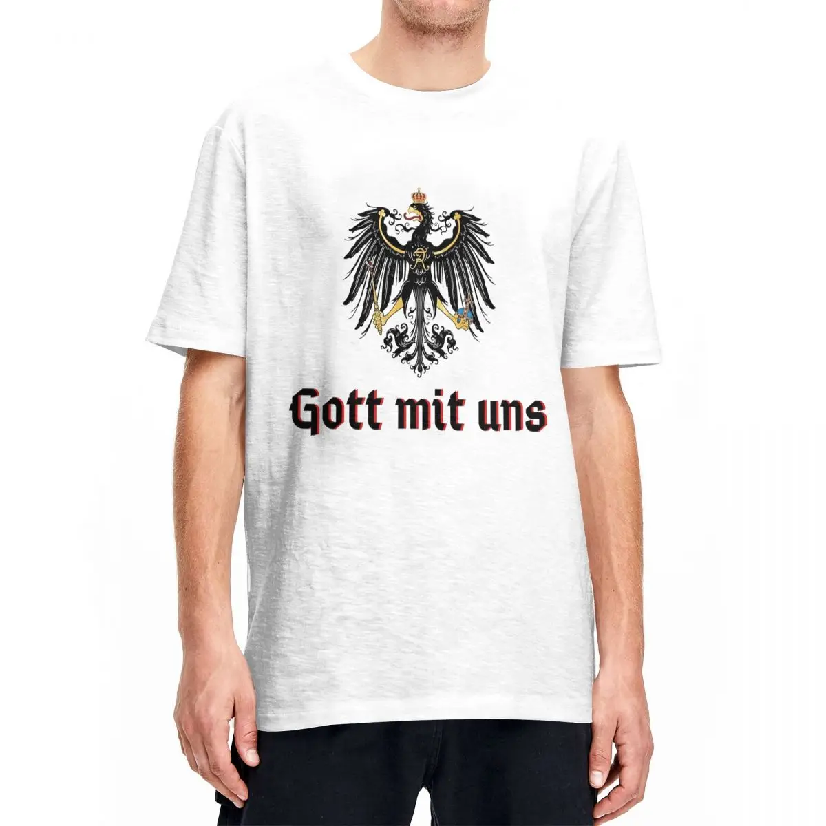 Фото Haikyuu футболка God With Us хлопковые футболки с немецким флагом Eagle модная футболка на лето Y2K ретро повседневные топы с короткими рукавами №2