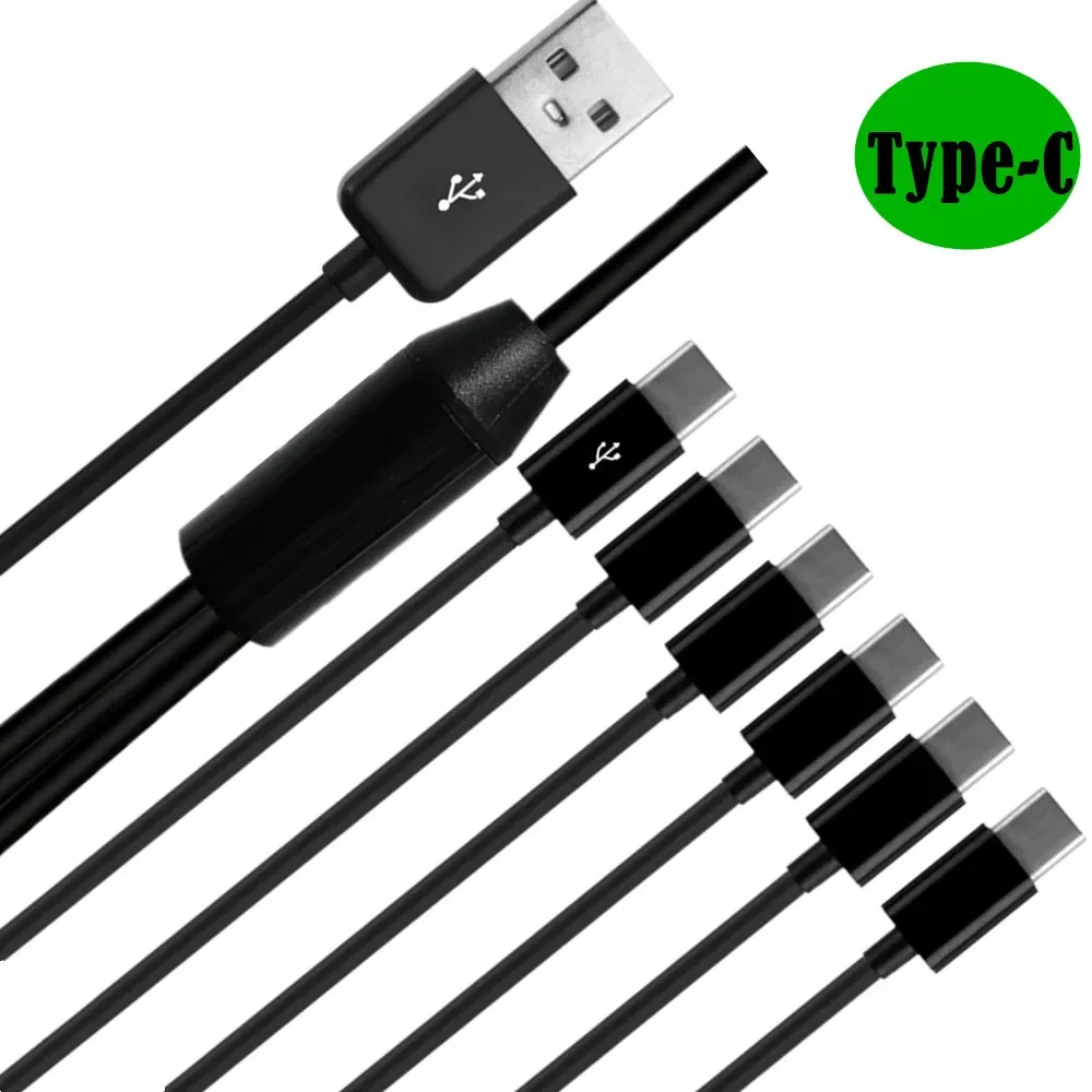 USB-USB C Type-C 1–2 3 4 6 портов Y-разветвитель Несколько кабелей для быстрой зарядки и даты Шнур 1,5 м 1 м 0,3 м Для смартфонов Планшетов
