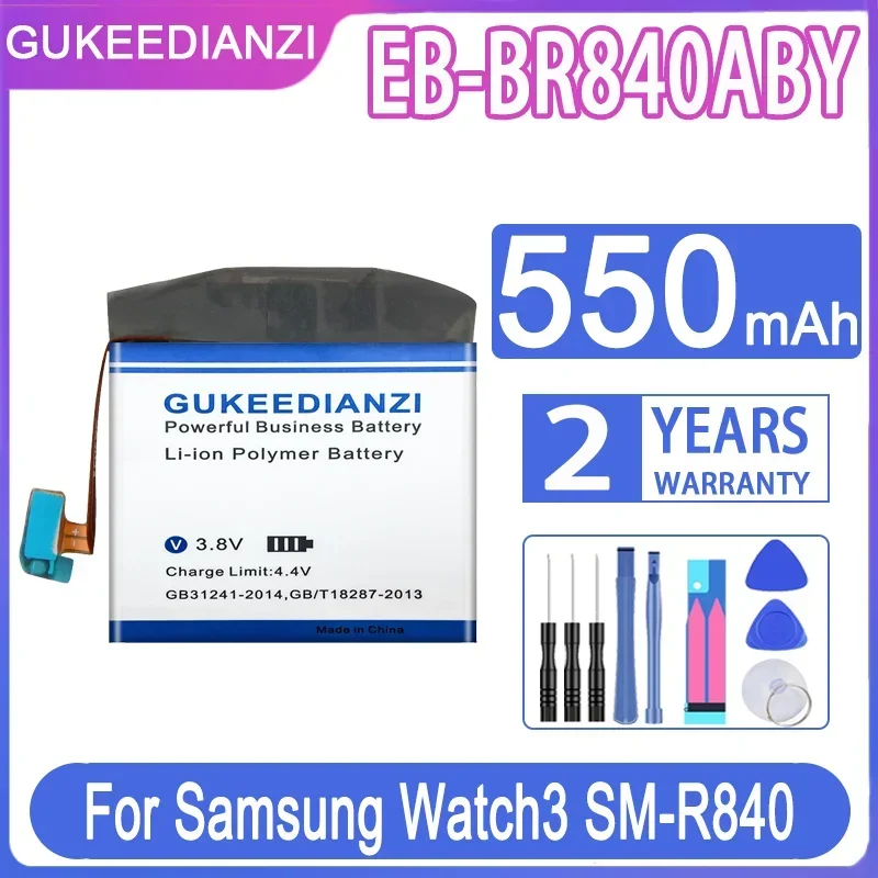 Аккумулятор GUKEEDIANZI большой емкости EB-BR840ABY 550 мАч для Samsung Watch 3 SM-R840, версия Watch3, сменные аккумуляторы