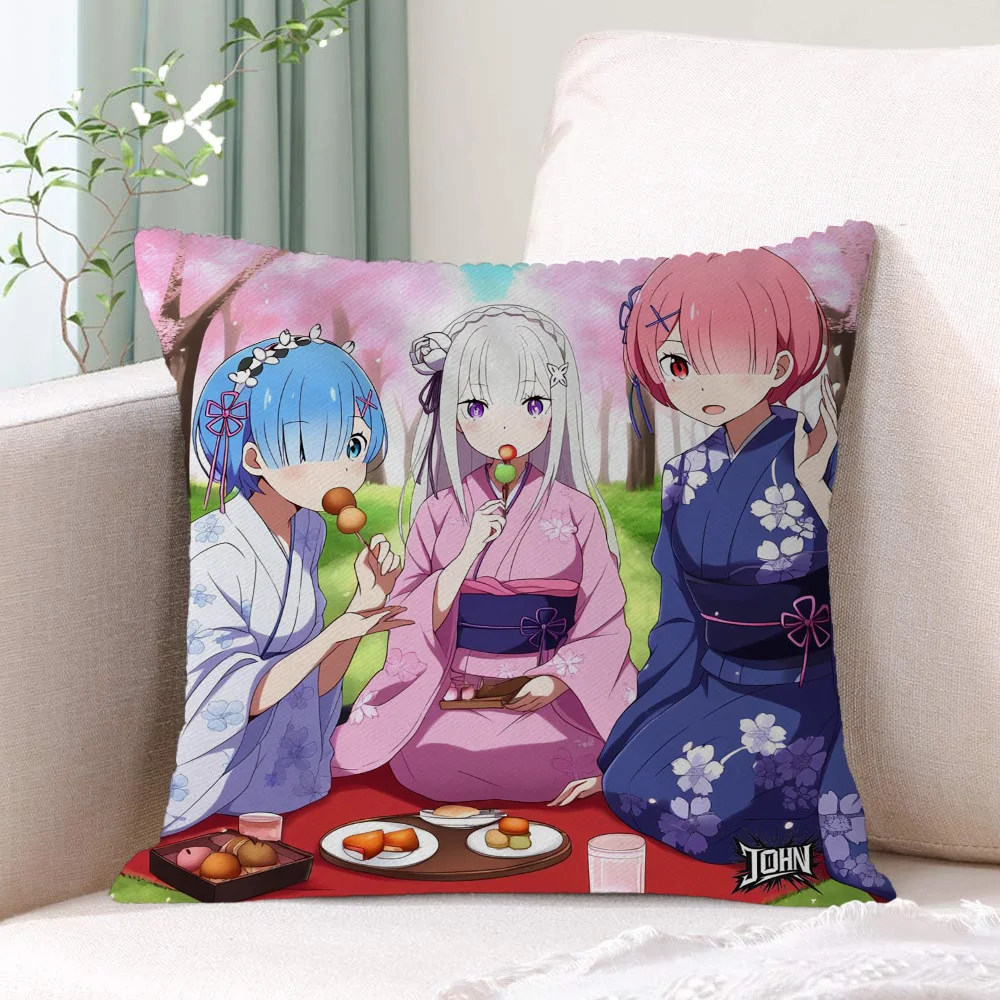 Искусственная Подушка Re:Zero, персонализированный подарок 45x4 5, декоративные подушки для дивана