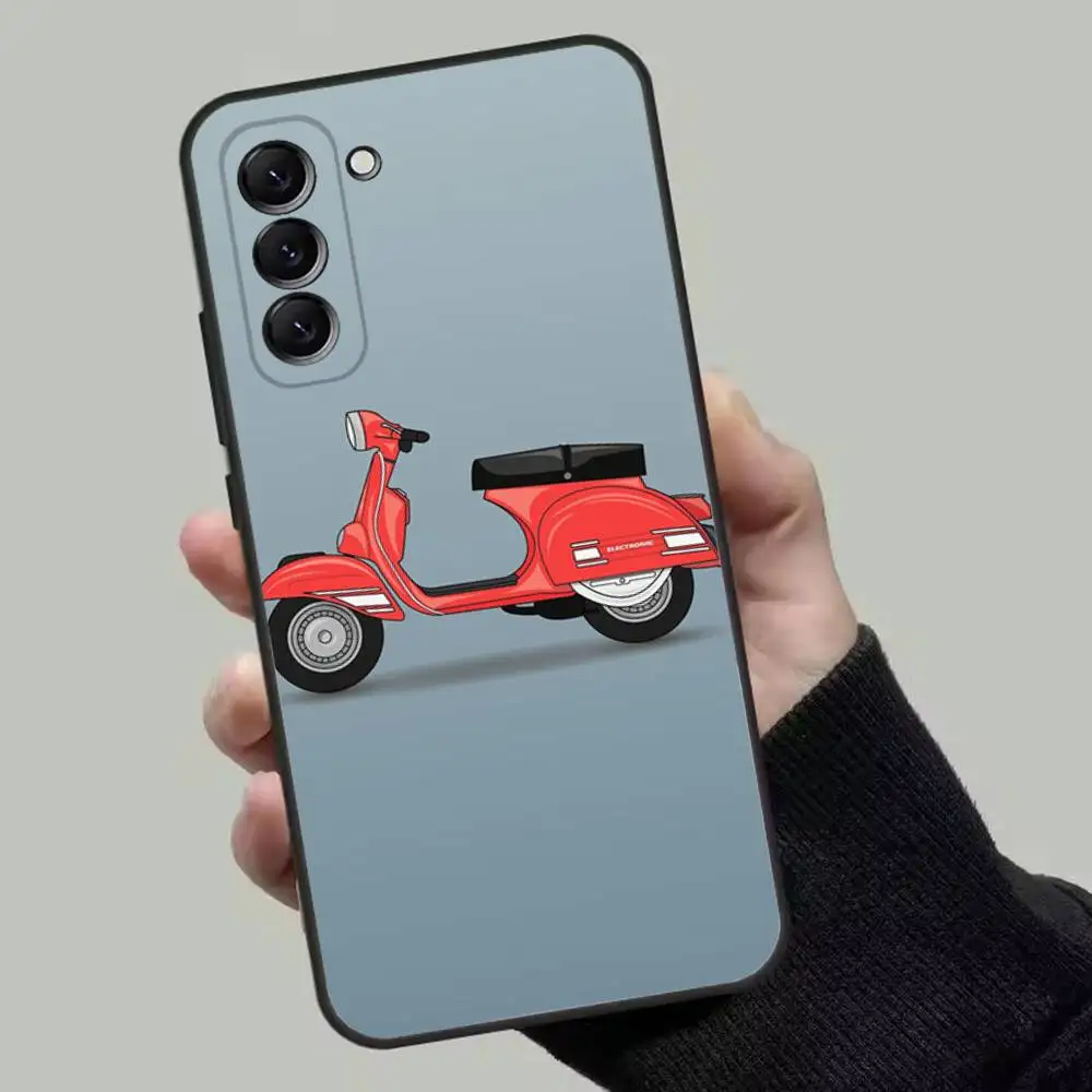 Фото Чехол для телефона V-VespaS Scooter для Samsung Galaxy A13, A21s, A22, A31, A32, A52, A53, A71, A80, мягкий черный корпус №4