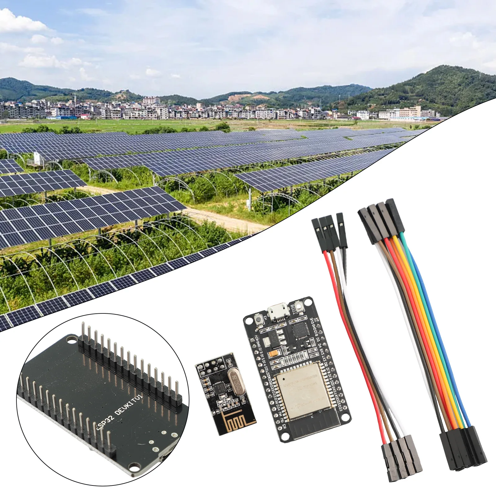 Фото Солнечный модуль OpenDTU для Hoymiles DIY Kit ESP32 + NRF24L01 + кабель электропитания альтернативная энергия аксессуары для солнечной энергии №3