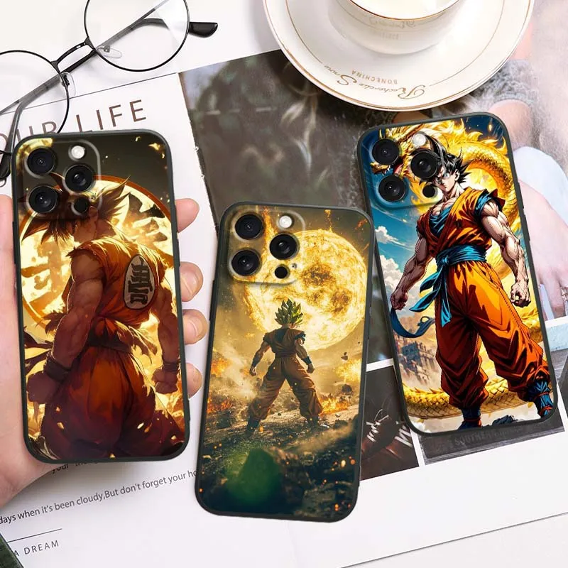 Фото Dragon Ball популярный крутой чехол для Apple iPhone 17, 16, 16E, 15, 14, 13, 12, 11 Air Pro Max Plus, черный мягкий силиконовый чехол для телефона №5