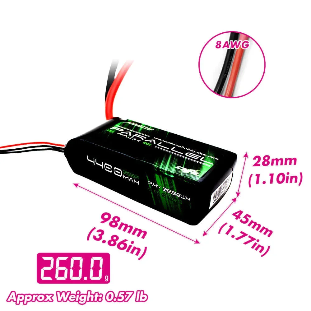 Фото CNHL 2S 3S 7.4V 11.1V Shorty Lipo аккумулятор 4400 мАч 6200 мАч 90C Мягкий пакет с медным проводом 8awg для радиоуправляемого автомобиля, лодки, грузовика, самолета №3