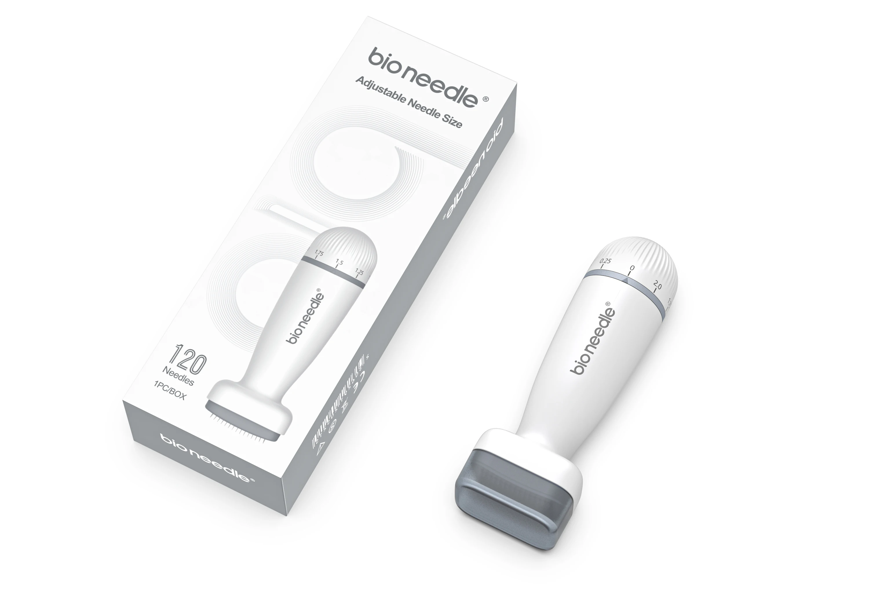 НОВЫЙ био-игла 120, штамп Derma, регулируемый микронидлинг для лица, ухода за телом, волосами, роста бороды, домашнего использования, система Rolling Derma